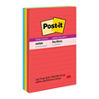 Post-it Lined Sticky Notes 660 101x152mm Primaries Pack of 3
